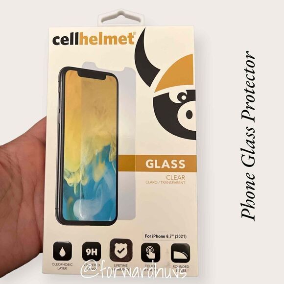 CellHelmet Tempered Glass Screen Protector for Apple 6.7” (2021) - Picture 1 of 7